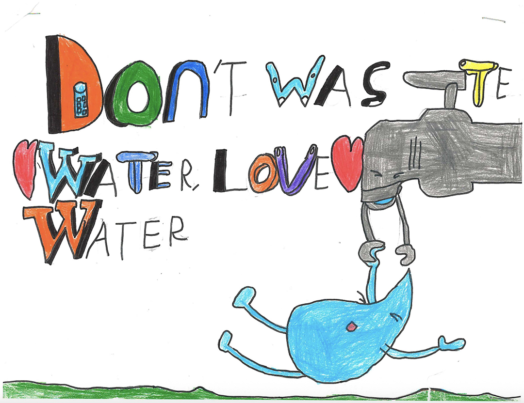 The winning poster by Kaiyan Beam from Olivenhain Pioneer Elementary School. Photo: Olivenhain Municipal Water District