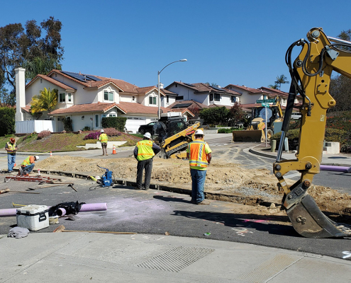 The installation of over 5,600 feet of new recycled water pipelines will result in more than 12.5 million gallons of drinking water saved every year. Photo: Olivenhain Municipal Water District