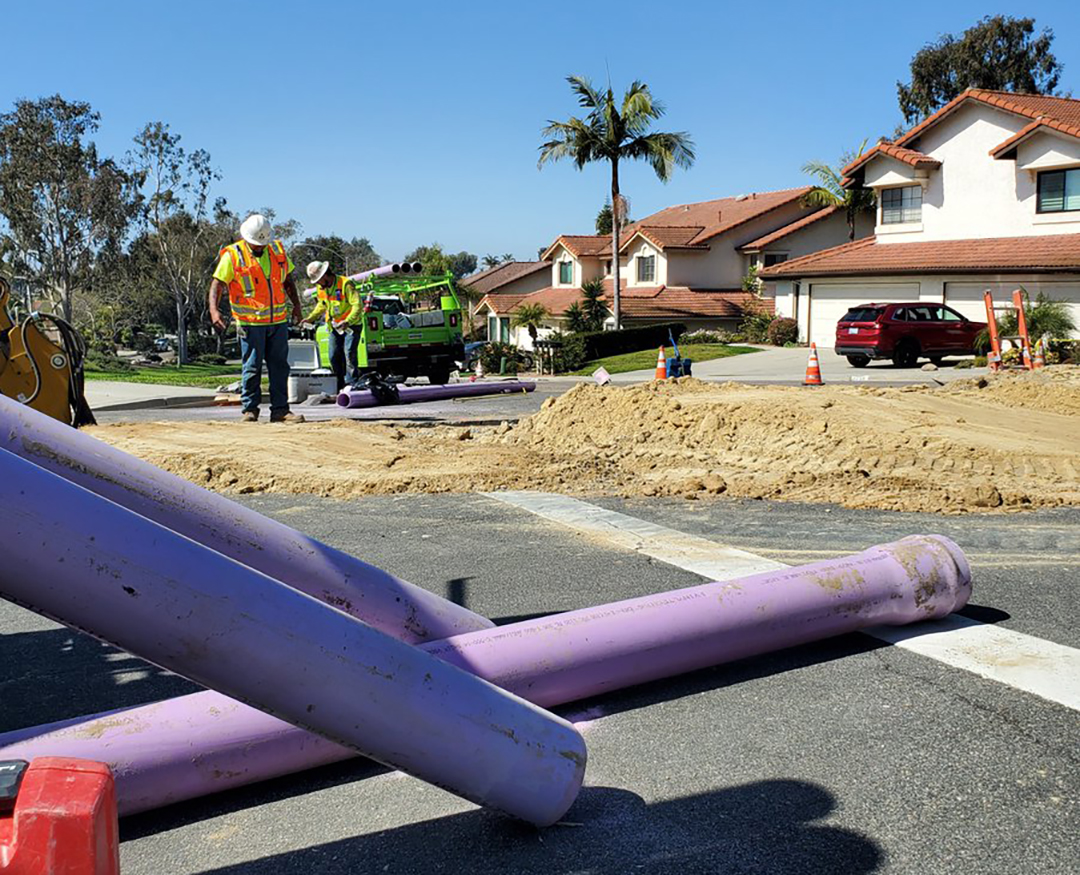OMWD secured more than $900,000 in grant funding to make the project cost-effective for ratepayers. Photo: Olivenhain Municipal Water District recycled water pipelines