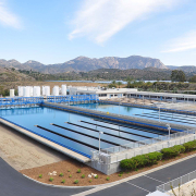 The R.M. Levy Water Treatment Plant in Lakeside treats 87.8% of the Helix Water District's water to the highest state and federal water quality standards. Photo: Helix Water District