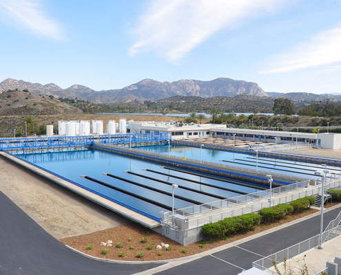 The R.M. Levy Water Treatment Plant in Lakeside treats 87.8% of the Helix Water District's water to the highest state and federal water quality standards. Photo: Helix Water District