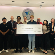 The 2025 Vallecitos Water District scholarship recipients include: Back row (L to R): Board members Tiffany Boyd-Hodgson, Craig Elitharp; Board President Jim Pennock; Board member Jim Hernandez, Board Vice President Jennifer Kerschbaum. Front row (L to R): Ricardo Cardenas, Kai Leffler, Brady Minger, Carolina Lopez, Angel Martinez. Photo: Vallecitos Water District