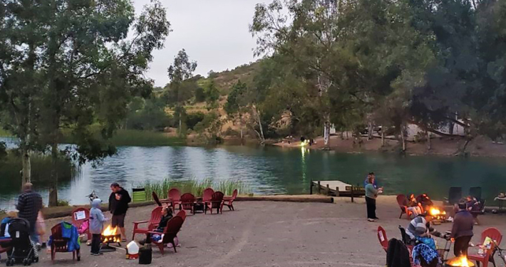 The shoreline firepits at Lake Jennings are especially popular during the summer months. Photo: Lake Jennings reservoirs