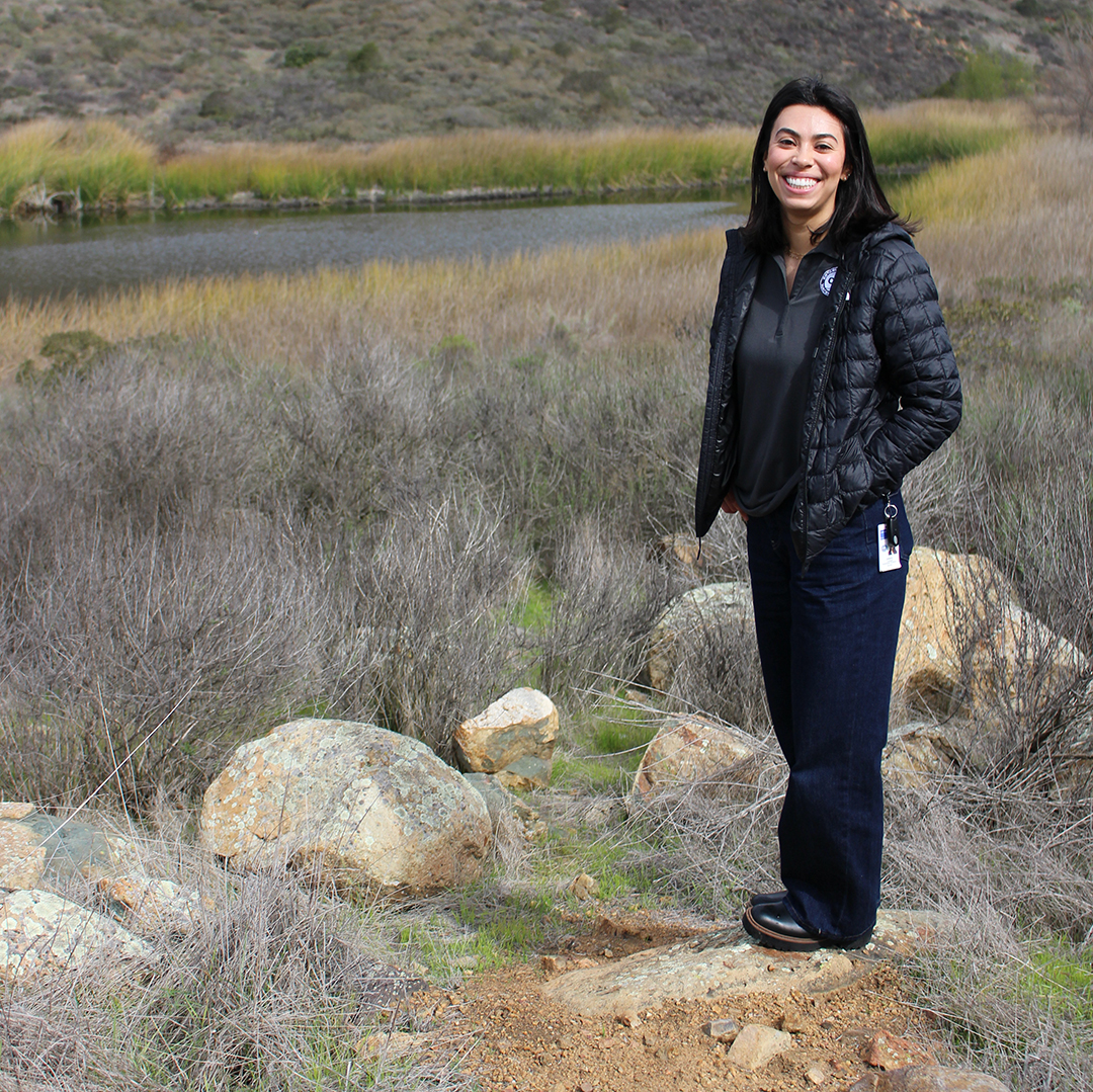 Otay Environmental Compliance Specialist Juliana Luengas works to help preserve local habitat which contributes to the region’s biodiversity and supports healthy ecosystems, which are crucial for maintaining water quality. Photo: Otay Water District