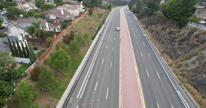 The East County AWP construction team is working to install a 28-inch bypass pipeline along Mission Gorge Road. It is 20,500 linear feet, or about 3.9 miles long. Photo: East County AWP
