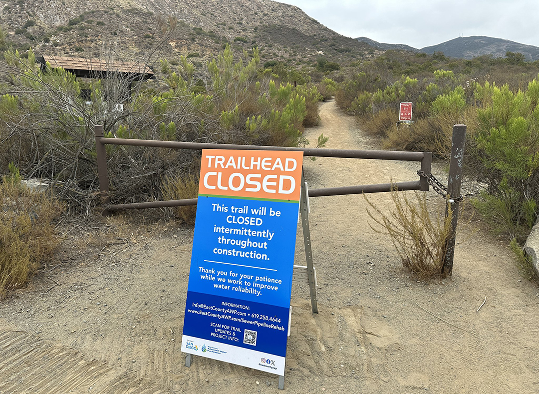 Temporary closure of trailheads in Mission Trails Regional Park will take place through summer 2028. Photo: East County AWP