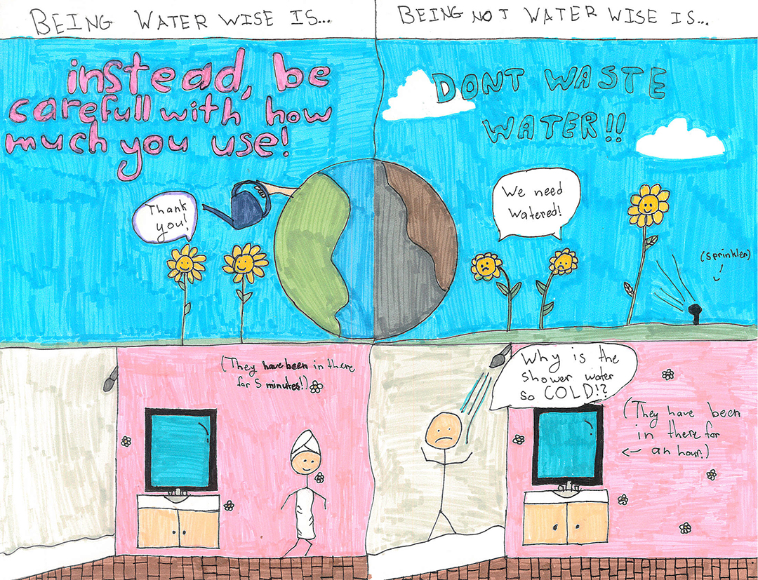 Sophie Coghill's poster won second place in the fourth to sixth grade category. Photo: Otay Water District