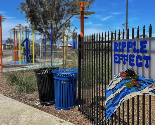 A Reason To Survive (ARTS) interns co-designed, fabricated, and installed seven new pieces of community art at the Sweetwater Spigot, elevating a free water source and highlighting the importance of water conservation. Photo: A Reason To Survive