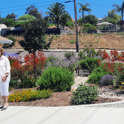 Thomas and Georgia Shultz receive compliments from neighbors on their winning Vallecitos Water District Landscape Makeover contest landscaping. Photo: Vallecitos Water District