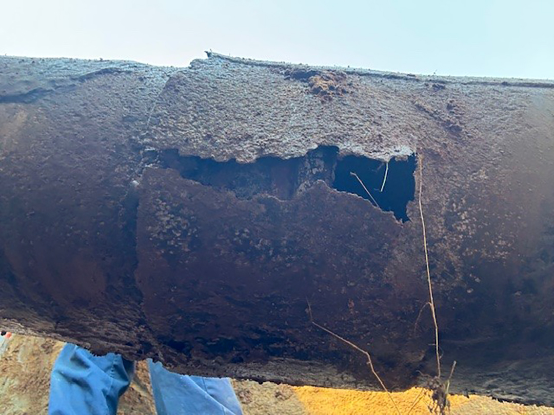 Aging thin-wall steel pipelines were responsible for as many as one break per month. Photo: Vallecitos Water District waterline replacement project