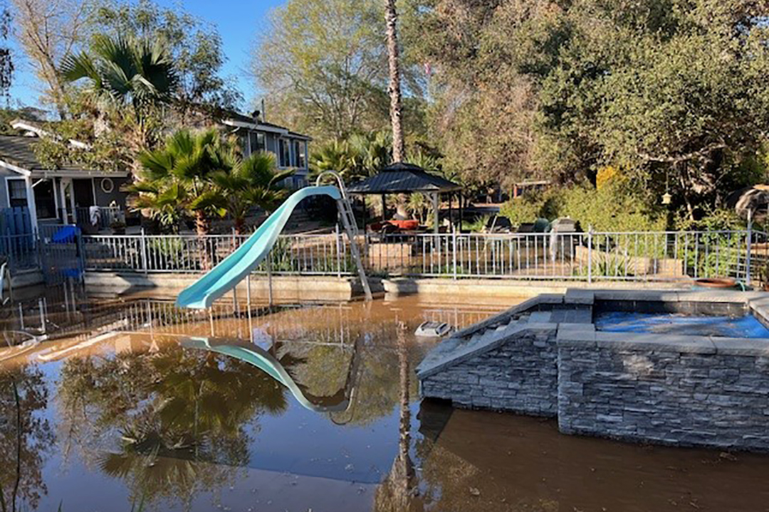 The replacement pipes made of PVC have a lifespan of 70 years and will prevent flooding like this long into the future. Photo: Vallecitos Water District