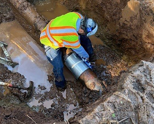 Vallecitos Water District is nearing completion of the Tres Amigos waterline replacement project in the northern part of its district. Photo: Vallecitos Water District