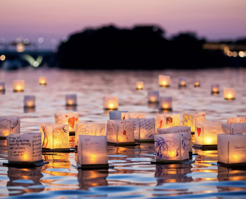 The Water Lantern Festival comes to Santee Lakes Recreational Preserve in December. Photo: Santee Lakes Recreational Preserve
