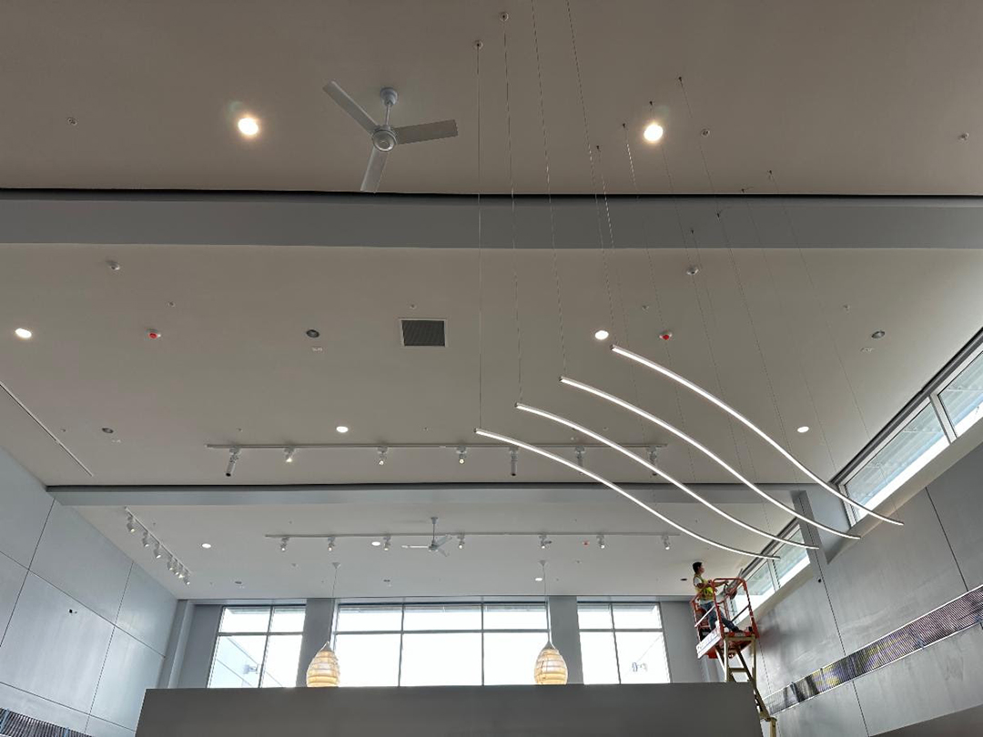 The lights are on at the East County AWP's Education Building, which also houses administrative offices and a new laboratory. Photo: East County AWP