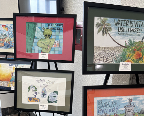 Winning artwork from student Emma Phillips of Christ Lutheran School in La Mesa is on public display in the Metropolitan Water District traveling art show this week. Photo: Helix Water District