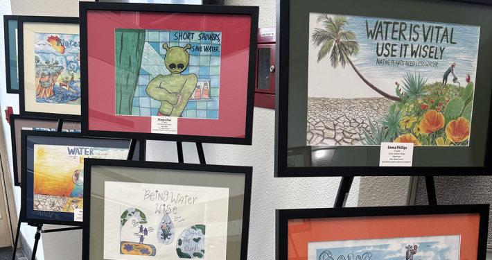 Winning artwork from student Emma Phillips of Christ Lutheran School in La Mesa is on public display in the Metropolitan Water District traveling art show this week. Photo: Helix Water District