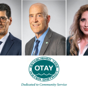 Francisco X. Rivera, Mark Robak, and Delfina Gonzalez assume leadership roles for the Otay Water District Board of Directors in 2026. Photo: Otay Water DIstrict
