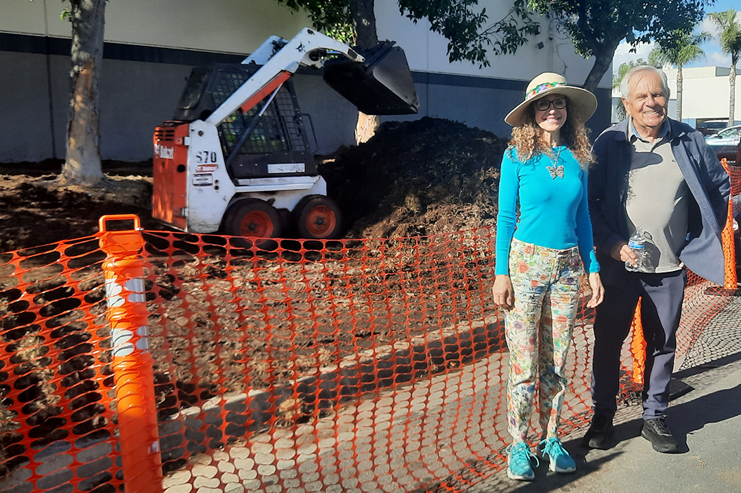 Fred Lassen worked with Water Authority Senior Water Resources Specialist Debby Dunn on the landscape project plan. Photo: Vallecitos Water District