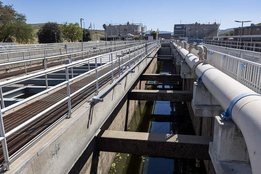 The end of an era for the Ray Stoyer Water Recycling Facility. Pictured in the distance are the new East County AWP facilities, representing the next chapter for East San Diego County’s water supply. Photo: Padre Dam Municipal Water District
