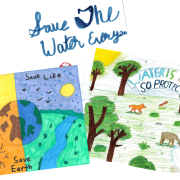 Winning posters in the Helix Water District 2026 Student Poster Contest from (L to R): Brooklyn Gray, Evie Makin, and Lilly Mallory. Photo: Helix Water District