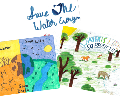 Winning posters in the Helix Water District 2026 Student Poster Contest from (L to R): Brooklyn Gray, Evie Makin, and Lilly Mallory. Photo: Helix Water District