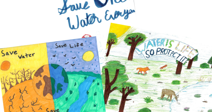 Winning posters in the Helix Water District 2026 Student Poster Contest from (L to R): Brooklyn Gray, Evie Makin, and Lilly Mallory. Photo: Helix Water District