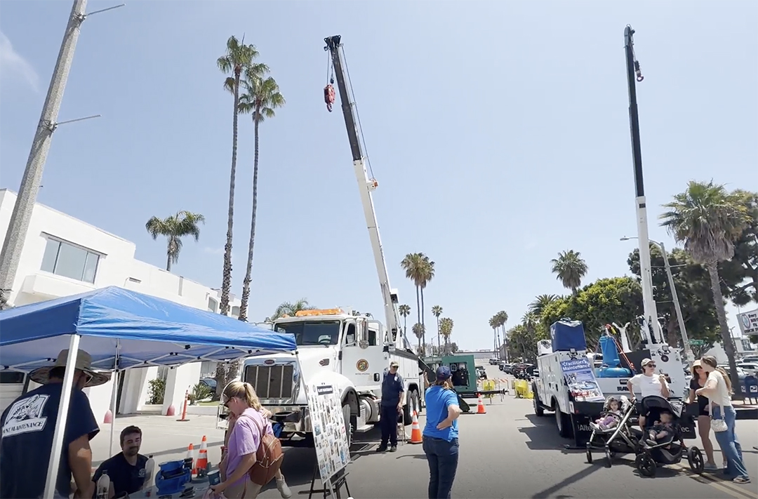 Seeing large trucks, cranes, and getting to honk a few horns made a big impression on kids visiting the City of Oceanside's National Public Works Week Expo. Photo: San Diego County Water Authority