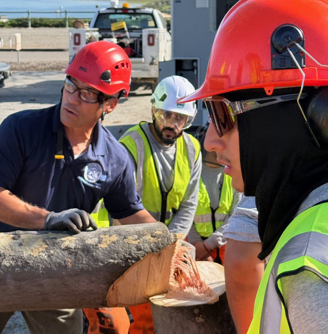 Sweetwater Authority project manager Richard Cortez (far left) with the Watershed Caretakers team and Urban Corps San Diego crew members. Photo: Sweetwater Authority habitat restoration