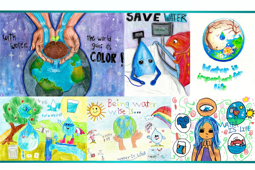 Six talented students won the 2026 Otay Water District Poster Contest with their depiction of water conservation themes.